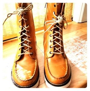 Tan Leather Boots - Sanita Nature Stine